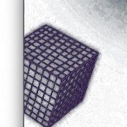 Purple Wireframe Cube